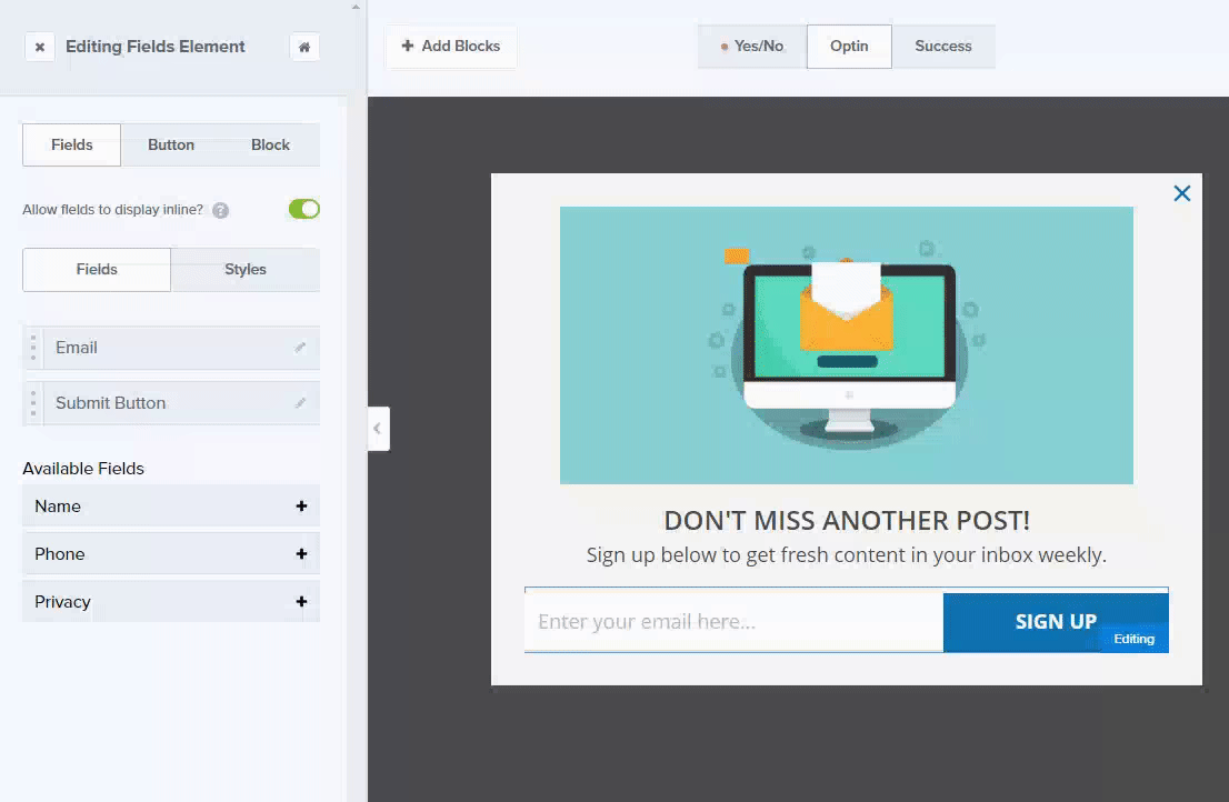 add_field_to_form - OptinMonster adding name field to form