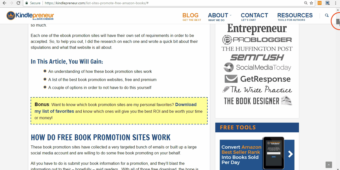 KindlePreneur used a MonsterLink to convert existing readers - OptinMonster Kindlepreneur used a MonsterLink to convert existing readers with content upgrades