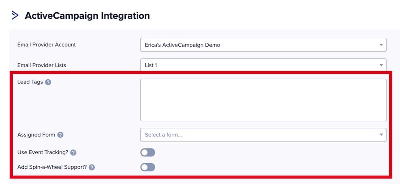 ActiveCampaign Optional settings give you more control over how leads are added. - OptinMonster ActiveCampaign Optional settings give you more control over how leads are added.