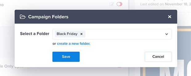 Add OptinMonster campaign to folder modal - OptinMonster Add OptinMonster campaign to folder modal