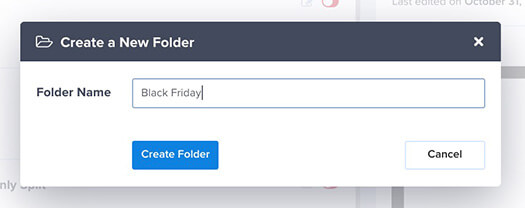 Create a folder modal - OptinMonster Create a folder modal