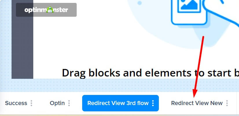 Duplicated view at the toolbar after duplicated - OptinMonster Screenshot of the duplicated view in the toolbar.