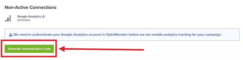 Authenticate Google Analytics with OptinMonster. - OptinMonster Authenticate Google Analytics with OptinMonster.