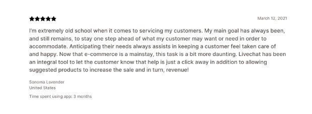 LiveChat Shopify Customer Review - OptinMonster LiveChat Shopify Customer Review