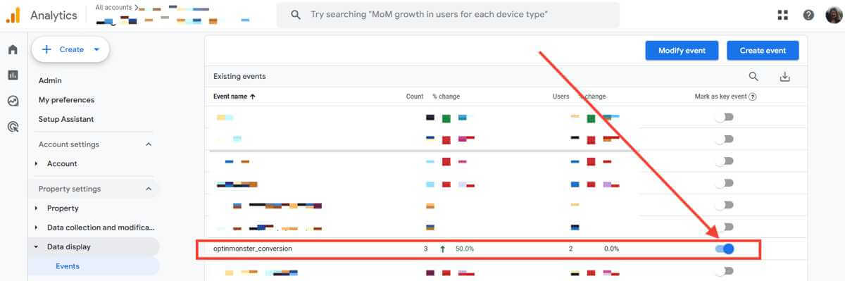 Mark Key Events - OptinMonster Mark Key Events