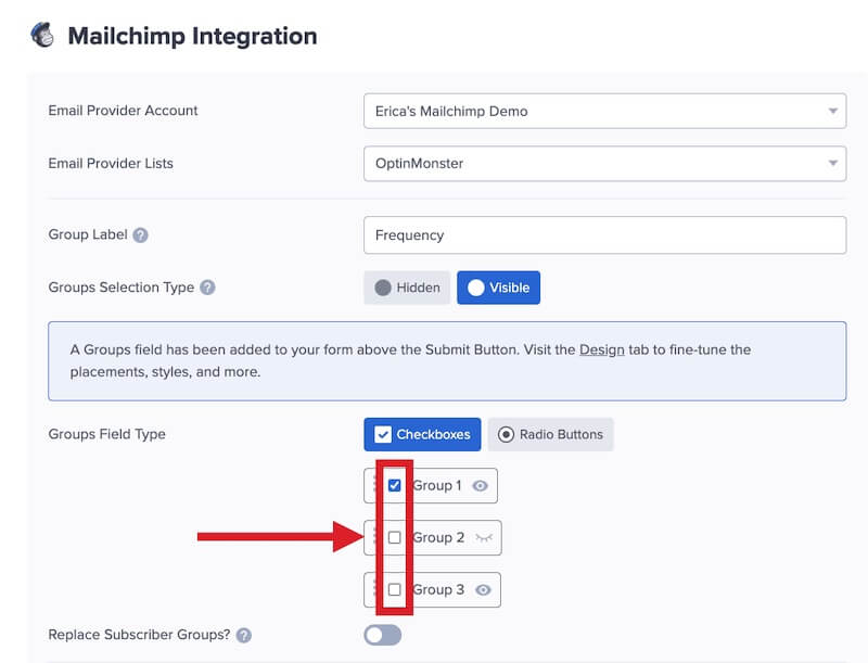 Make any Group option enabled by default. - OptinMonster Make any Group option enabled by default.