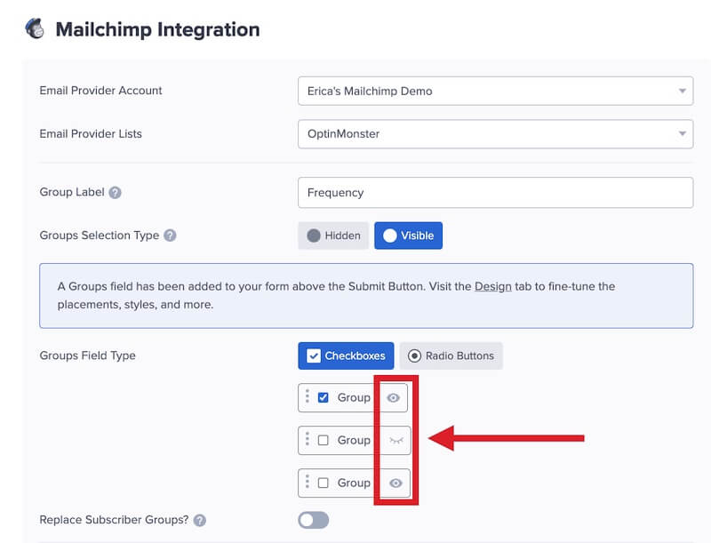 Hide any Group option. - OptinMonster Hide any Group option.