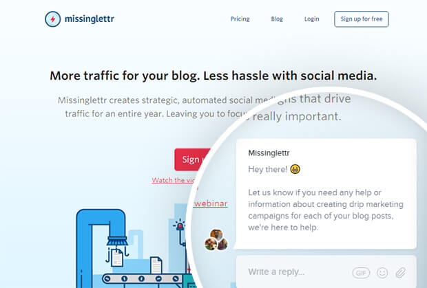 missingletter-live-chat - OptinMonster