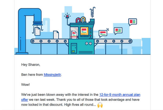 missingletter newsletter design inspiration - OptinMonster missingletter newsletter design inspiration