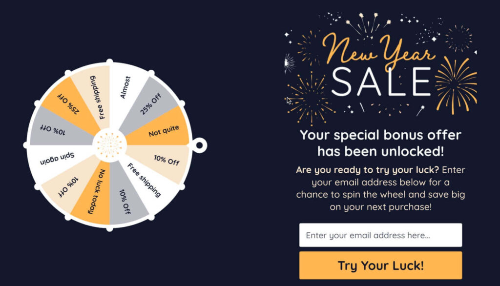 new-year-coupon-wheel-full-screen-popup - OptinMonster