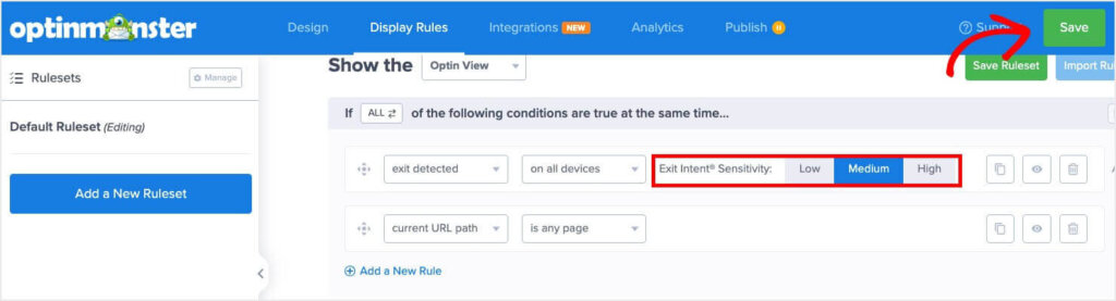 optinmonster-exit-intent-sensitivity - OptinMonster