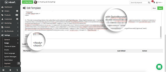 Paste-OptinMonster-Sitewide-Embed-Code-into-3dcart - OptinMonster Paste-OptinMonster-Sitewide-Embed-Code-into-3dcart