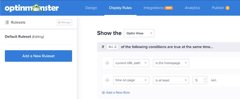 Rules Example - OptinMonster Rules Example