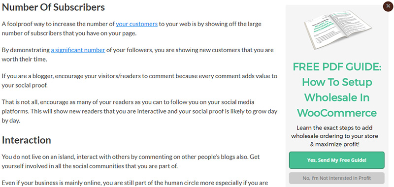 scrollbox-optin - OptinMonster Slide in two-step optin