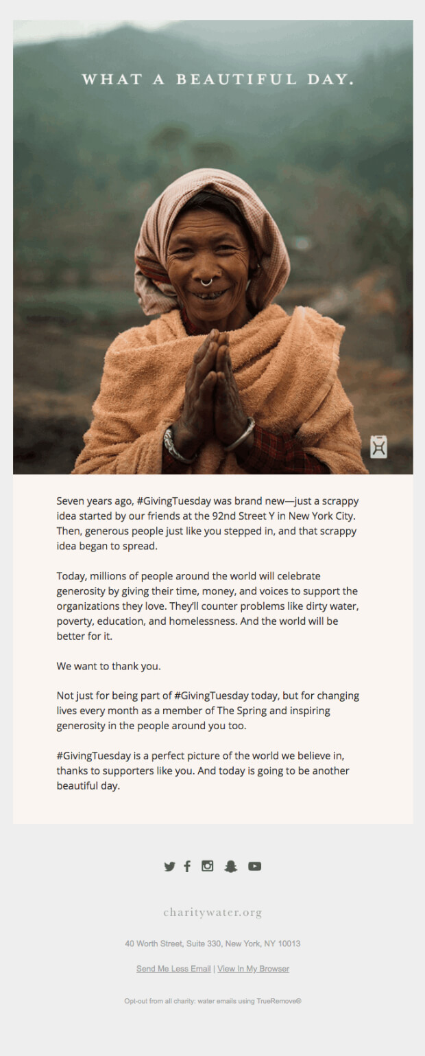 share-your-story-email - OptinMonster charity-water-company-story-newsletter