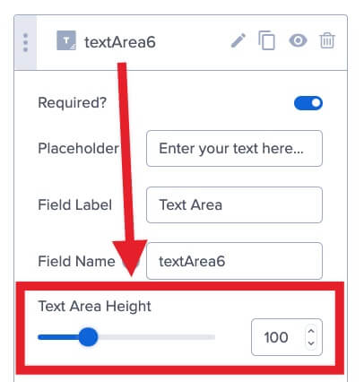 Customize the Text Area field height. - OptinMonster Customize the Text Area field height.