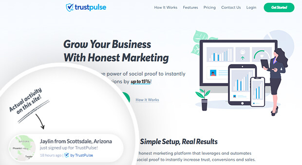 trustpulse social proof notifications software - OptinMonster trustpulse social proof notifications software