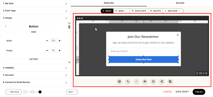 Bdow's drag-and-drop campaign editor - OptinMonster Bdow's drag-and-drop campaign editor