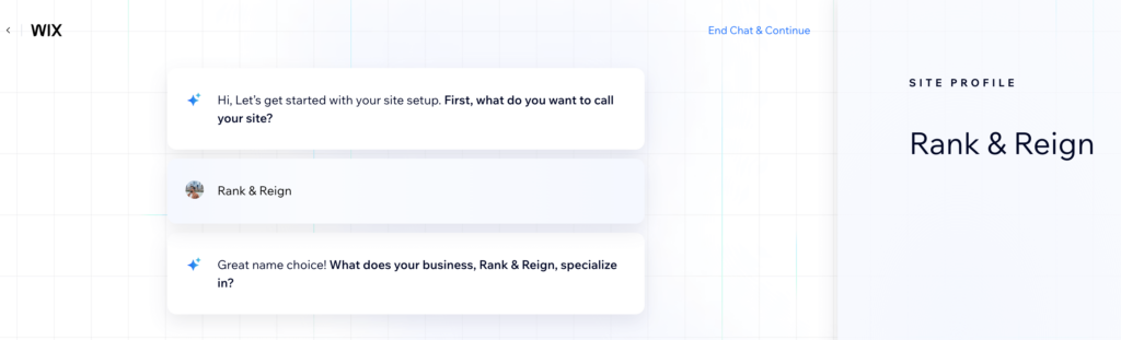 best-website-builder-for-small-business-Wix-AI-Setup - OptinMonster