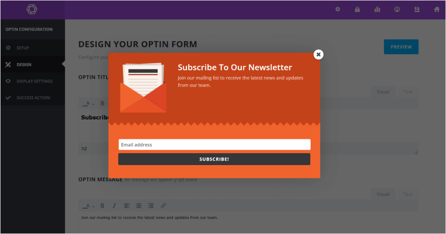 Previewing an optin campaign in Bloom - OptinMonster Previewing an optin campaign in Bloom