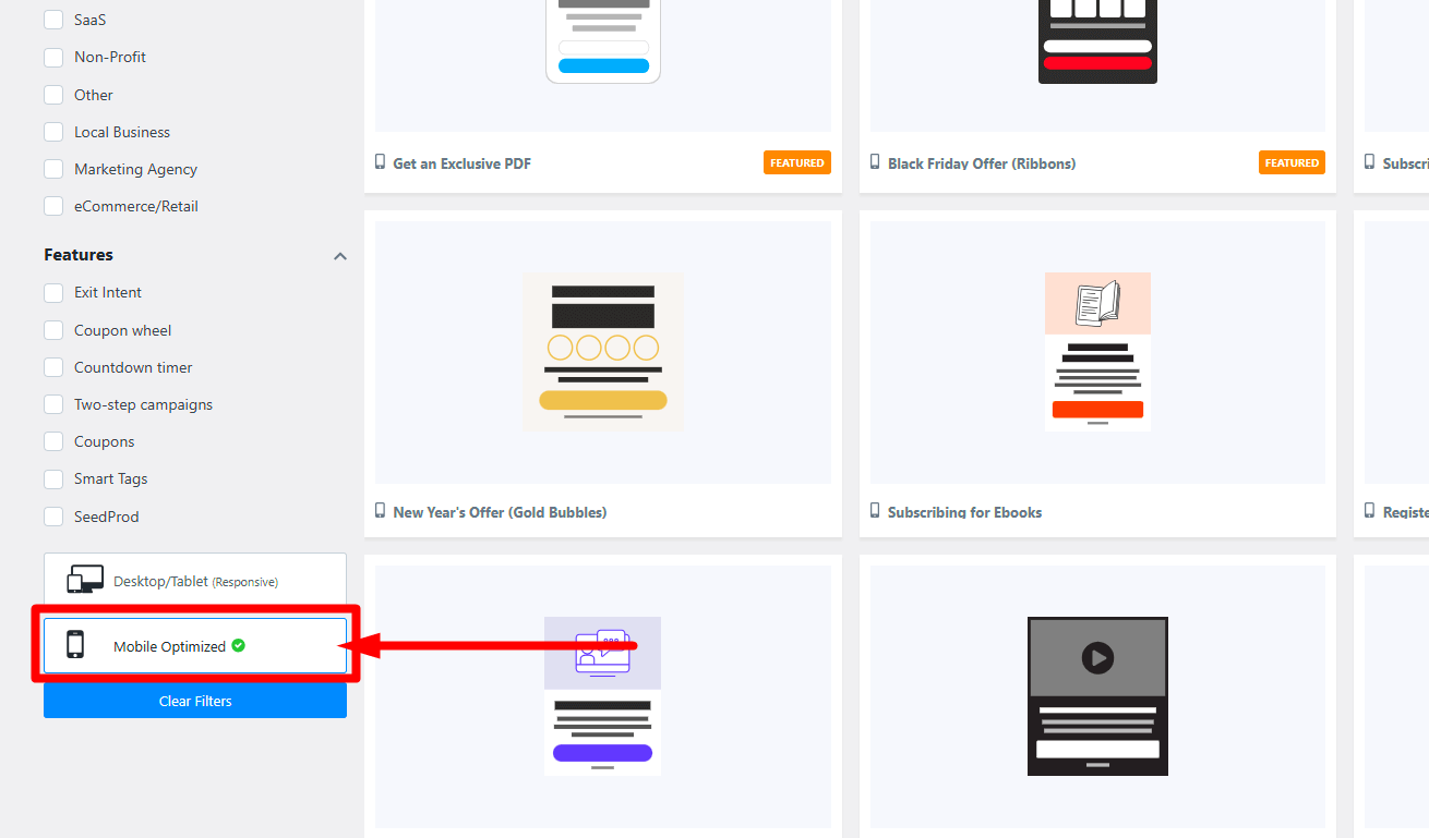 deviceFilter - OptinMonster device Filter
