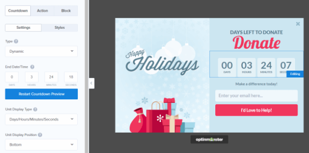 dynamic-timer-feature - OptinMonster dynamic time feature
