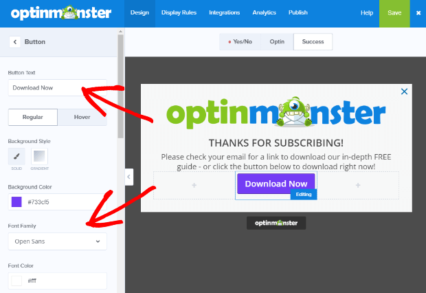 edit_button_style - OptinMonster edit element style