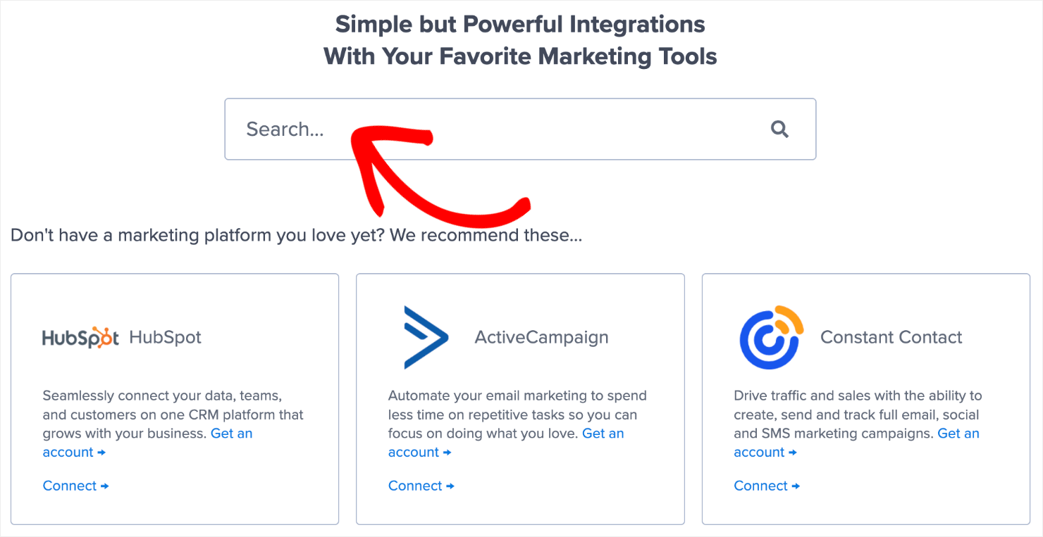free_integrations-min - OptinMonster benefits of two-step optins