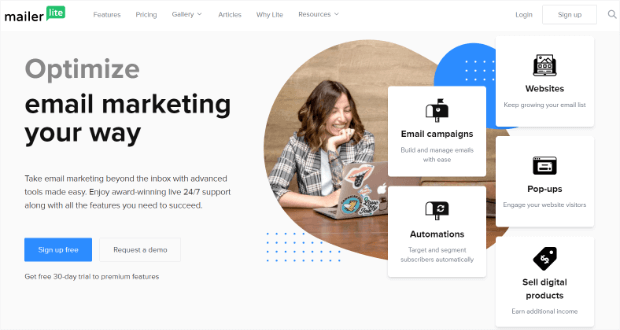 mailerlite homepage - OptinMonster mailerlite homepage