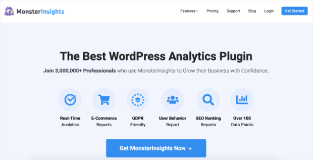 monsterinsights homepage-min (3) - OptinMonster monsterinsights homepage