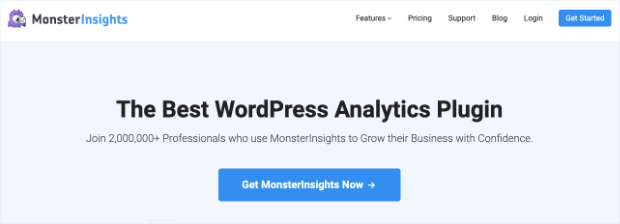 MonsterInsights Homepage-min - OptinMonster MonsterInsights Homepage