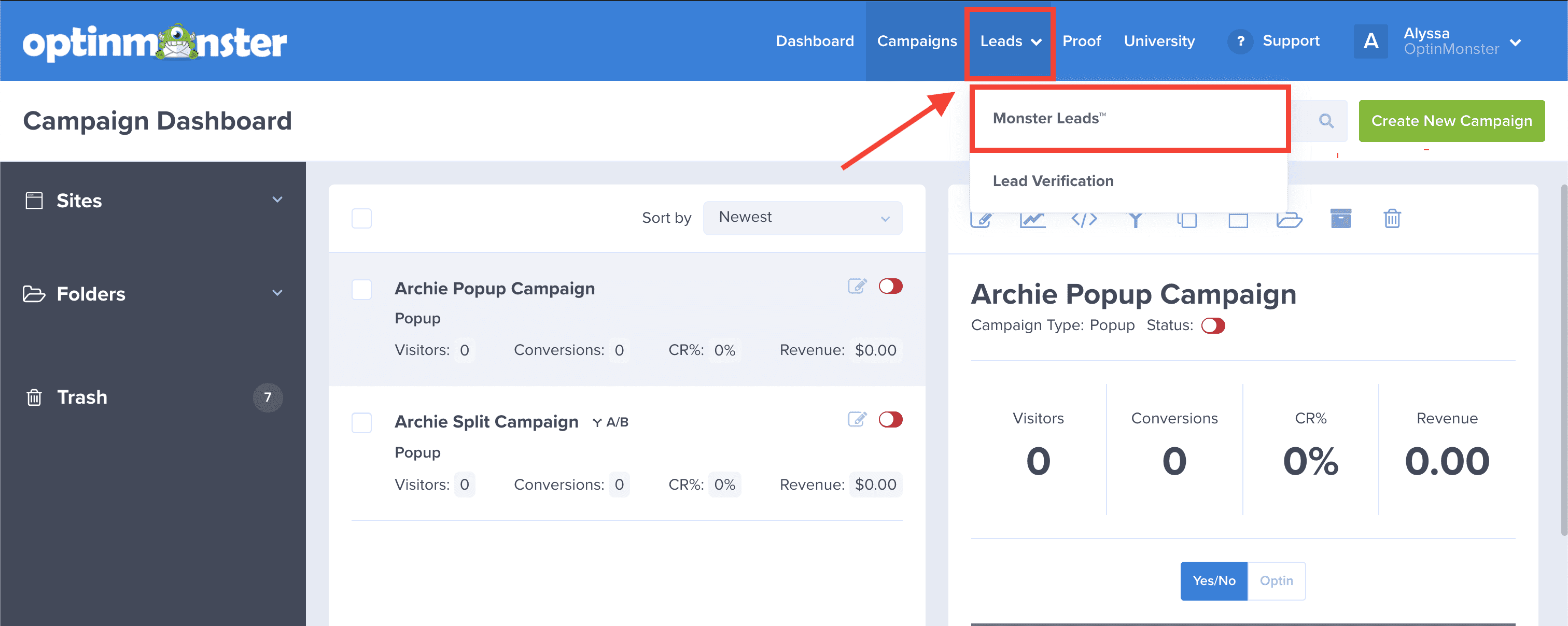 Monster Leads - OptinMonster