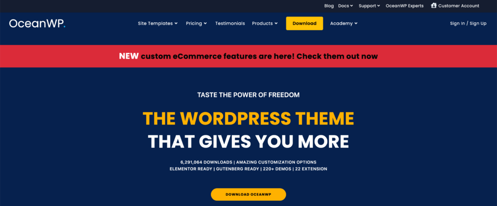 OceanWP Best WooCommerce Themes - OptinMonster OceanWP Best WooCommerce Themes