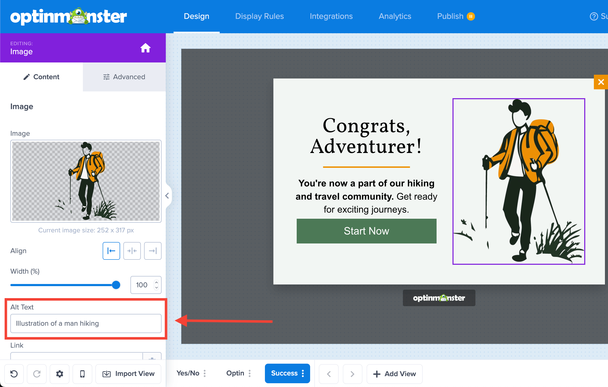 Alt Text - OptinMonster