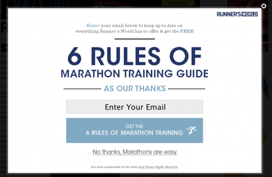 runnersworld-popup - OptinMonster runnersworld-popup