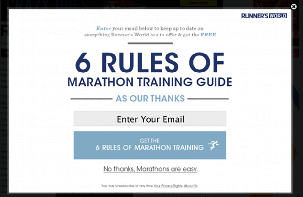 runnersworld-popup - OptinMonster