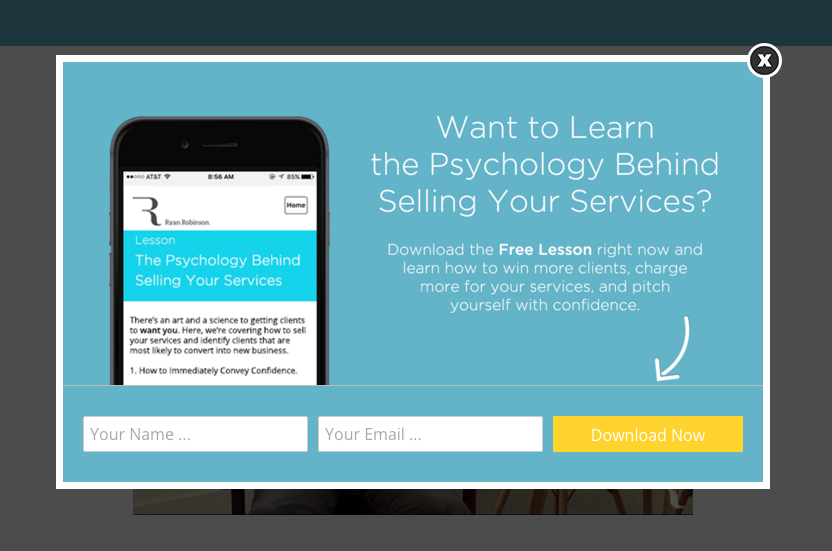 Ryan Robinson's Freelance Proposal Course Optin - OptinMonster Ryan Robinson's Freelance Proposal Course Optin