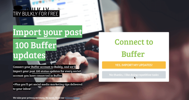 Bulkly figured out how to show visitors what their software does with a free trial using an exit-intent campaign. - OptinMonster Bulkly figured out how to show visitors what their software does with a free trial using an exit-intent campaign.