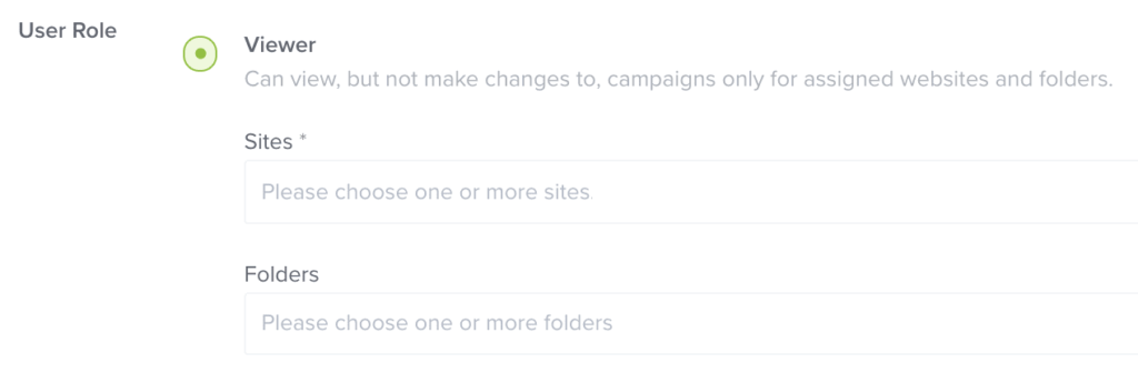 Viewer Sub-Account User Role in OptinMonster - OptinMonster Viewer Sub-Account User Role in OptinMonster