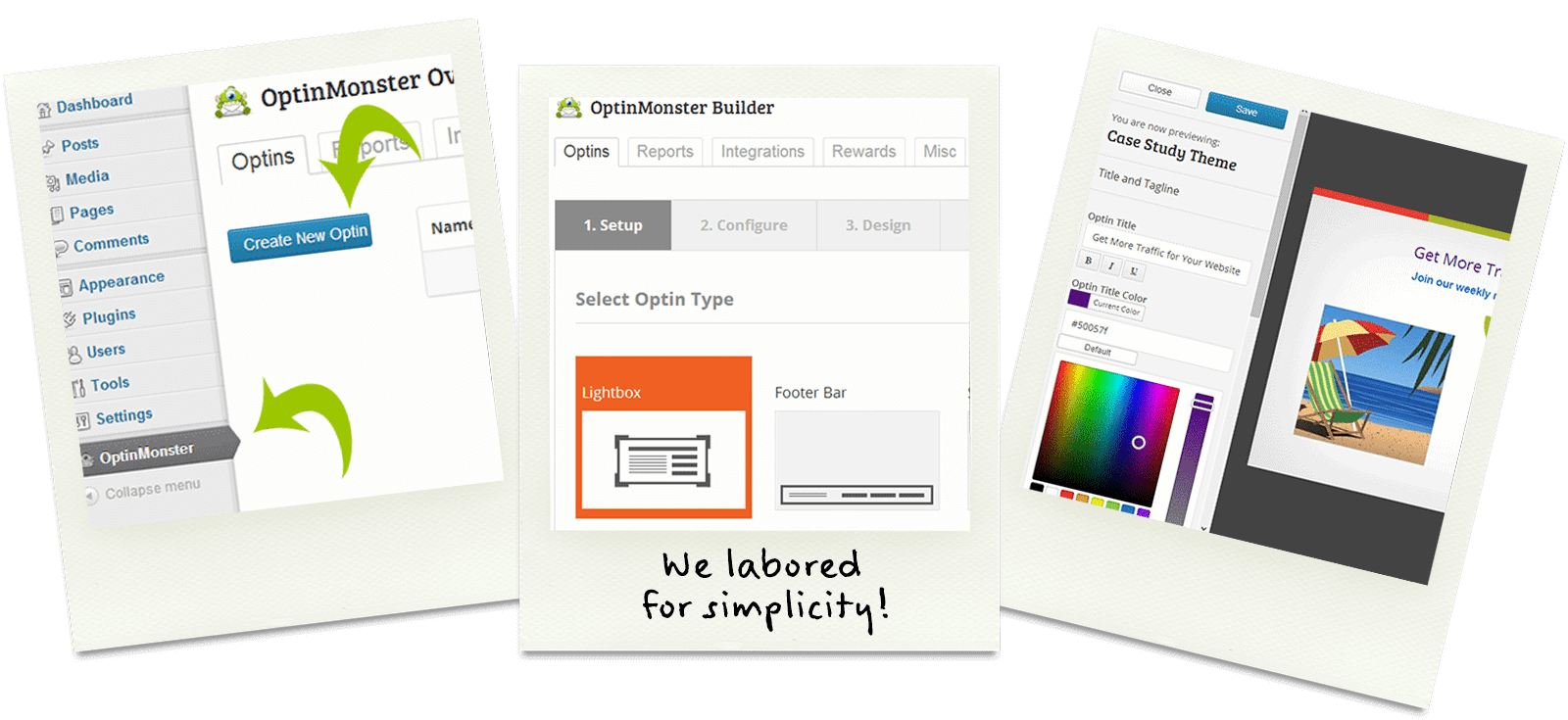 Glimpses of the original OptinMonster WordPress Plugin - OptinMonster