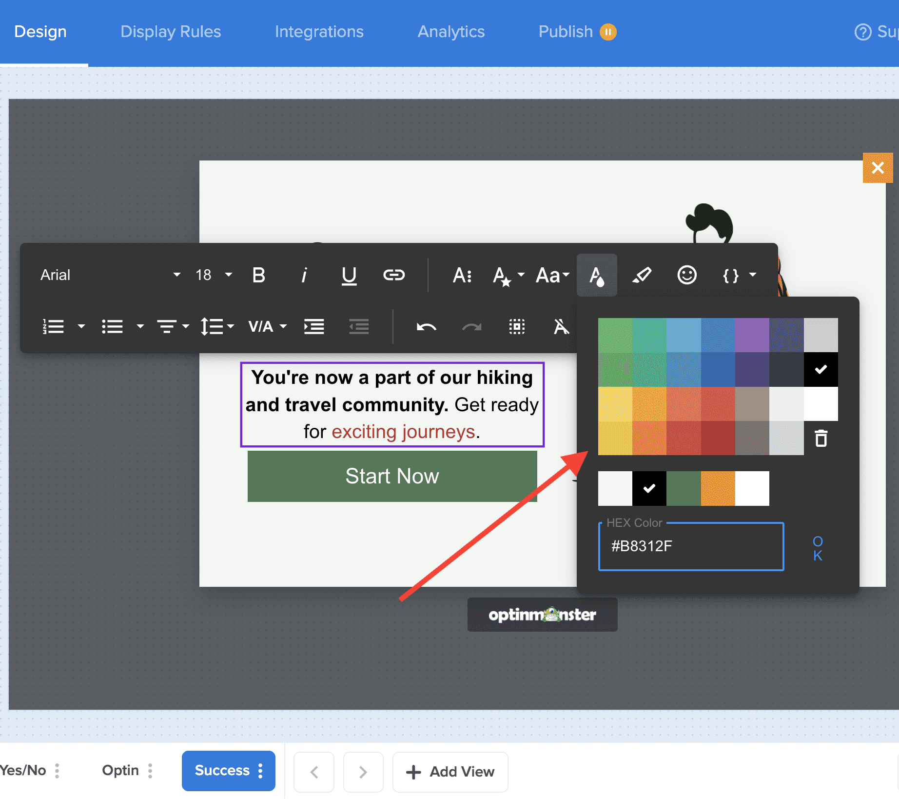 Select Color - OptinMonster