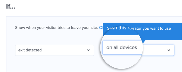 Set exit-intent for all devices-min - OptinMonster Set exit-intent for all devices