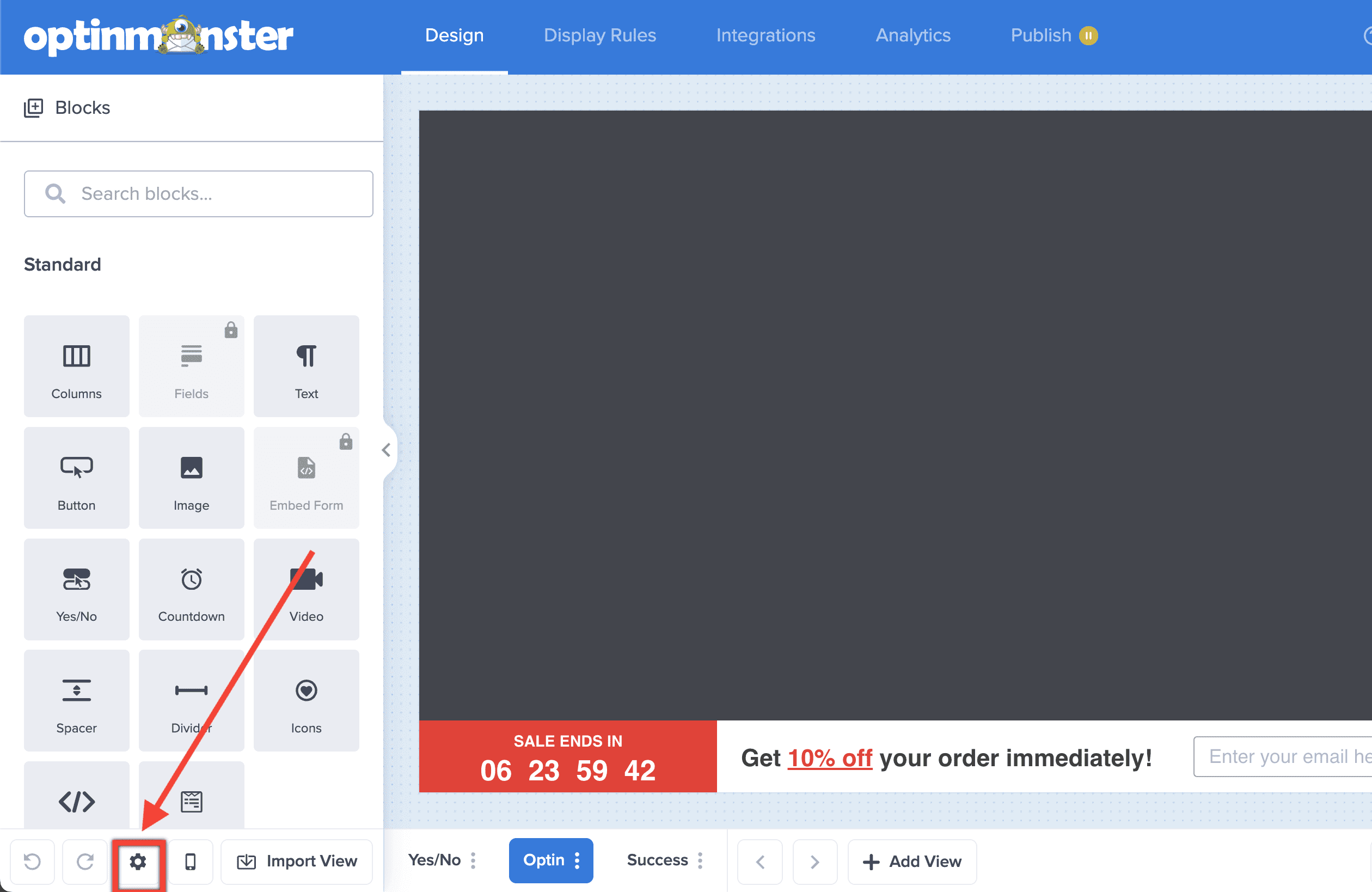 Settings Icon - OptinMonster