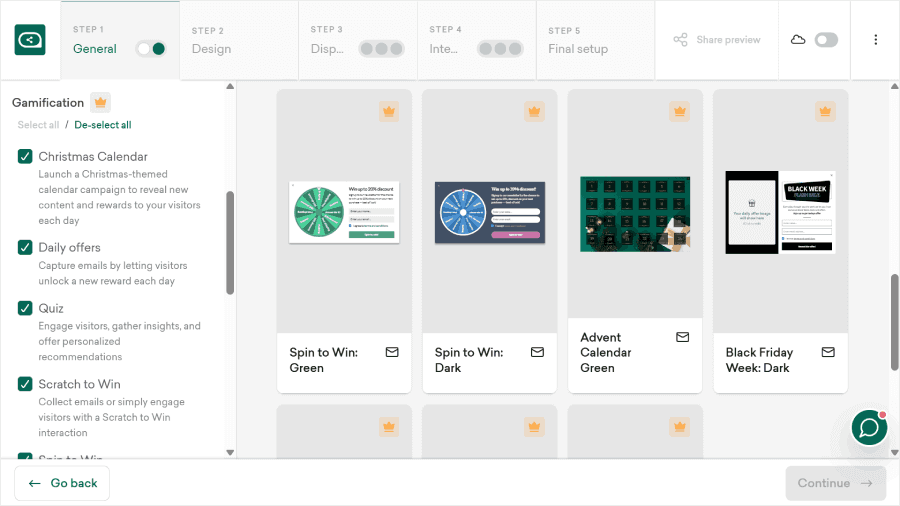 Sleeknote's gamified campaign types - OptinMonster Sleeknote's gamified campaign types