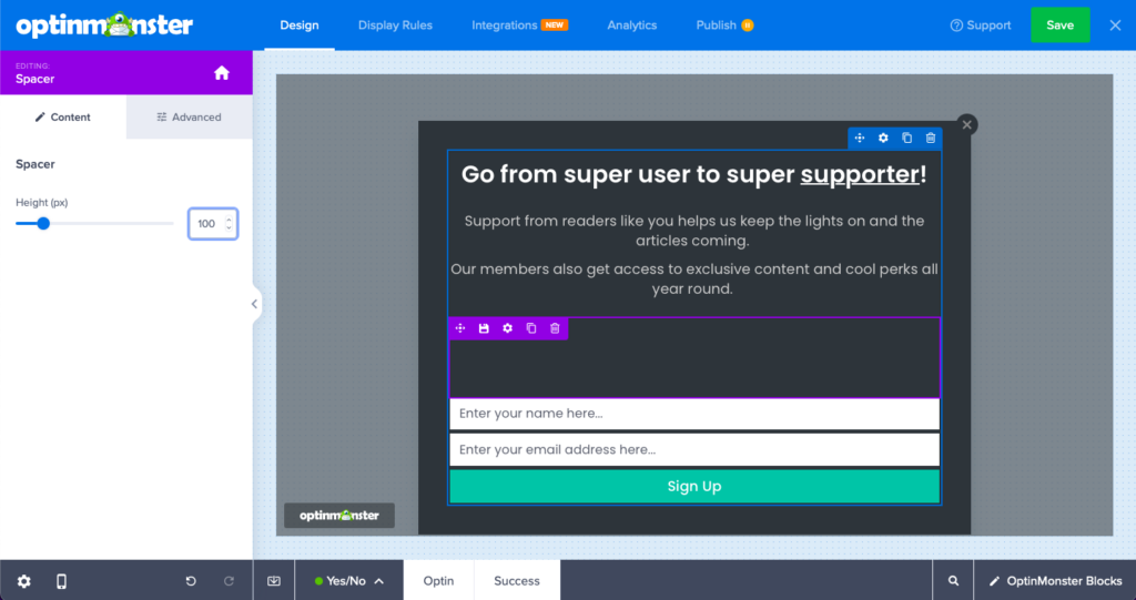 spacer block optinmonster - OptinMonster spacer block optinmonster