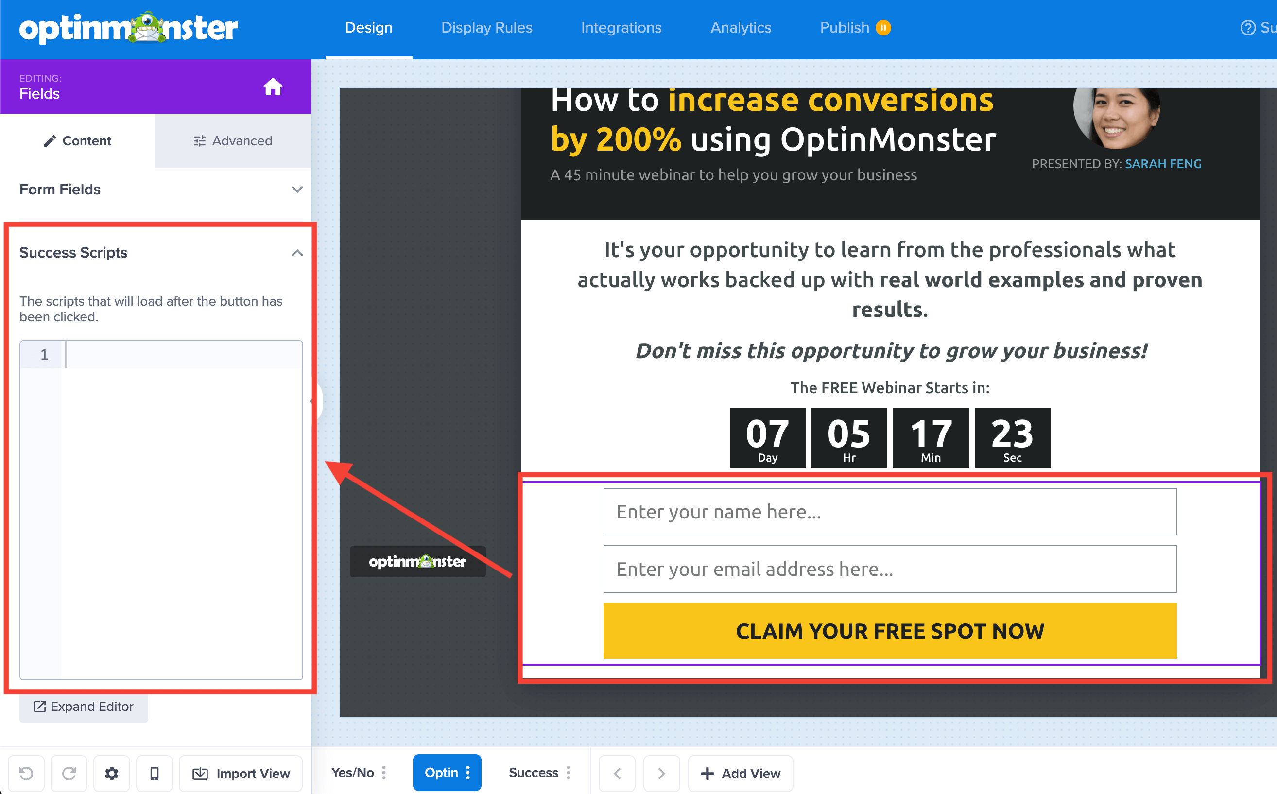 Success Script - OptinMonster