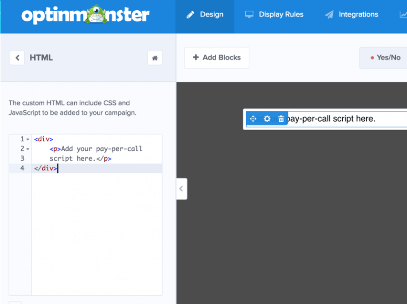 Display complex custom scripts in your optin using our Custom HTML element. - OptinMonster Display complex custom scripts in your optin using our Custom HTML element.