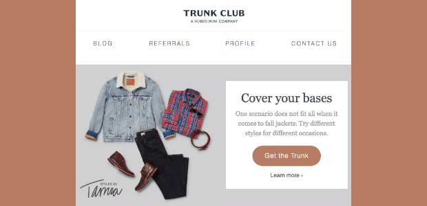 trunk-club-email-example - OptinMonster trunk club email example