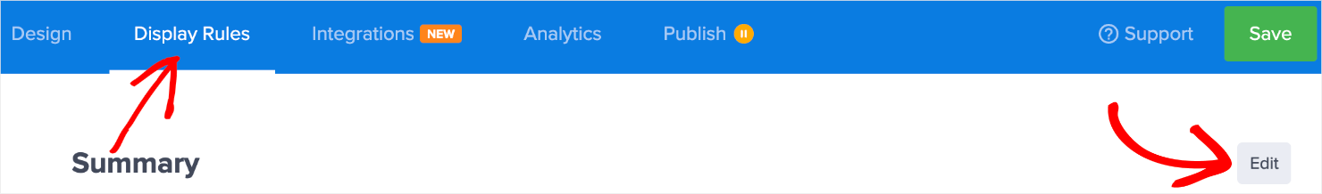 urgency words_display rules 1-min - OptinMonster add urgency words in marketing