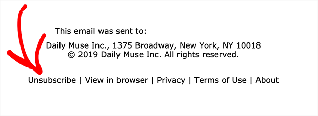 visible unsubscribe button email list - OptinMonster visible unsubscribe button